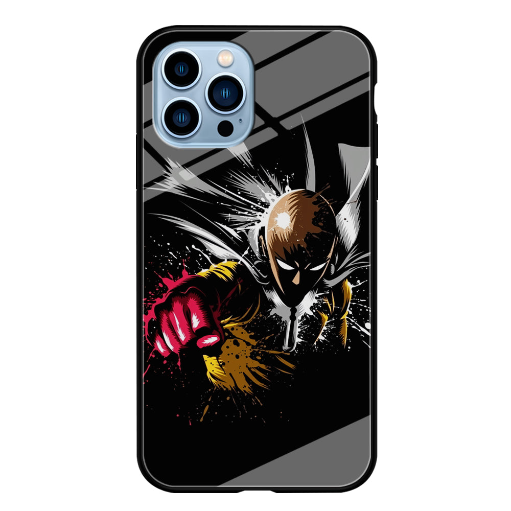 One Punch Man Saitama Painting iPhone 14 Pro Case-Phone Case-Tempered Glass Case-Altracase