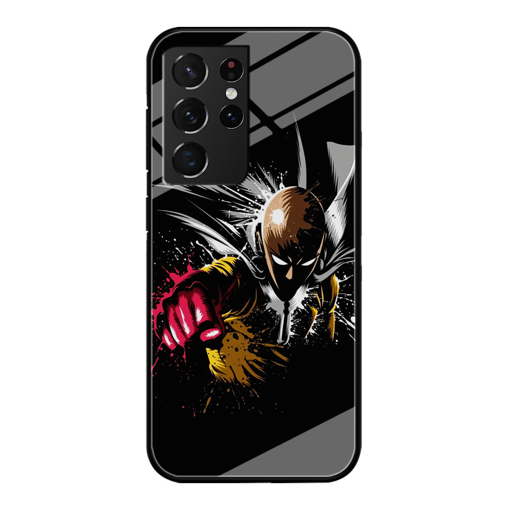 One Punch Man Saitama Painting Samsung Galaxy S21 Ultra Case-Phone Case-Tempered Glass Case-Altracase