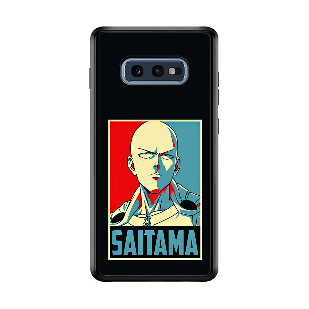 One Punch Man Saitama Poster Samsung Galaxy S10E Case-Phone Case-Rubber Black (2D Case)-Altracase