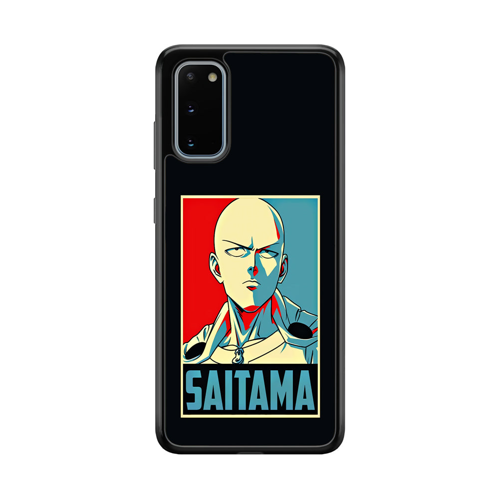 One Punch Man Saitama Poster Samsung Galaxy S20 Case-Phone Case-Rubber Black (2D Case)-Altracase
