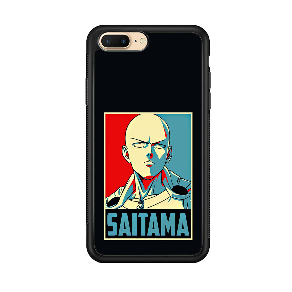 One Punch Man Saitama Poster iPhone 8 Plus Case-Phone Case-Rubber Black (2D Case)-Altracase