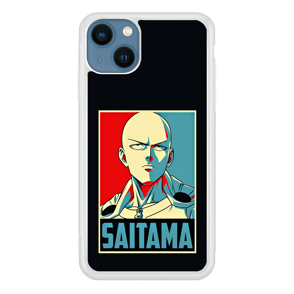 One Punch Man Saitama Poster iPhone 13 Case-Phone Case-Rubber White (2D Case)-Altracase