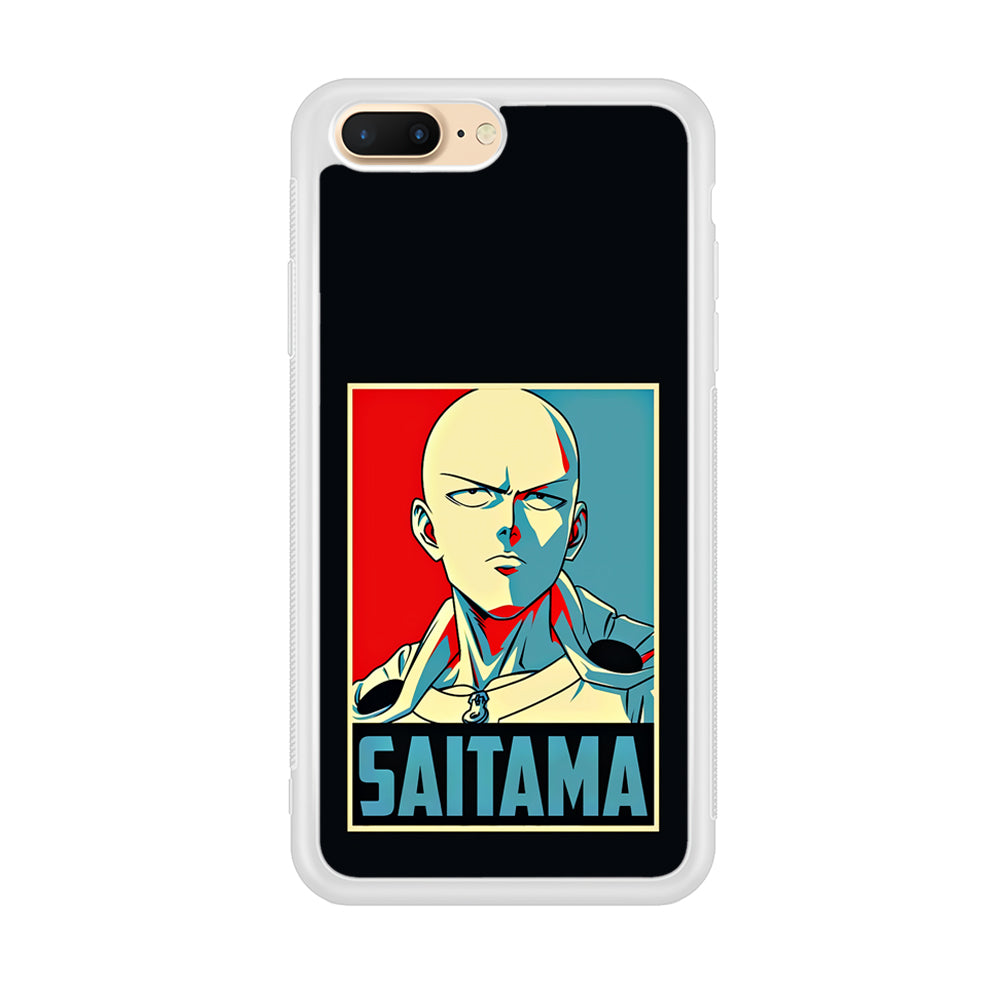 One Punch Man Saitama Poster iPhone 8 Plus Case-Phone Case-Rubber White (2D Case)-Altracase