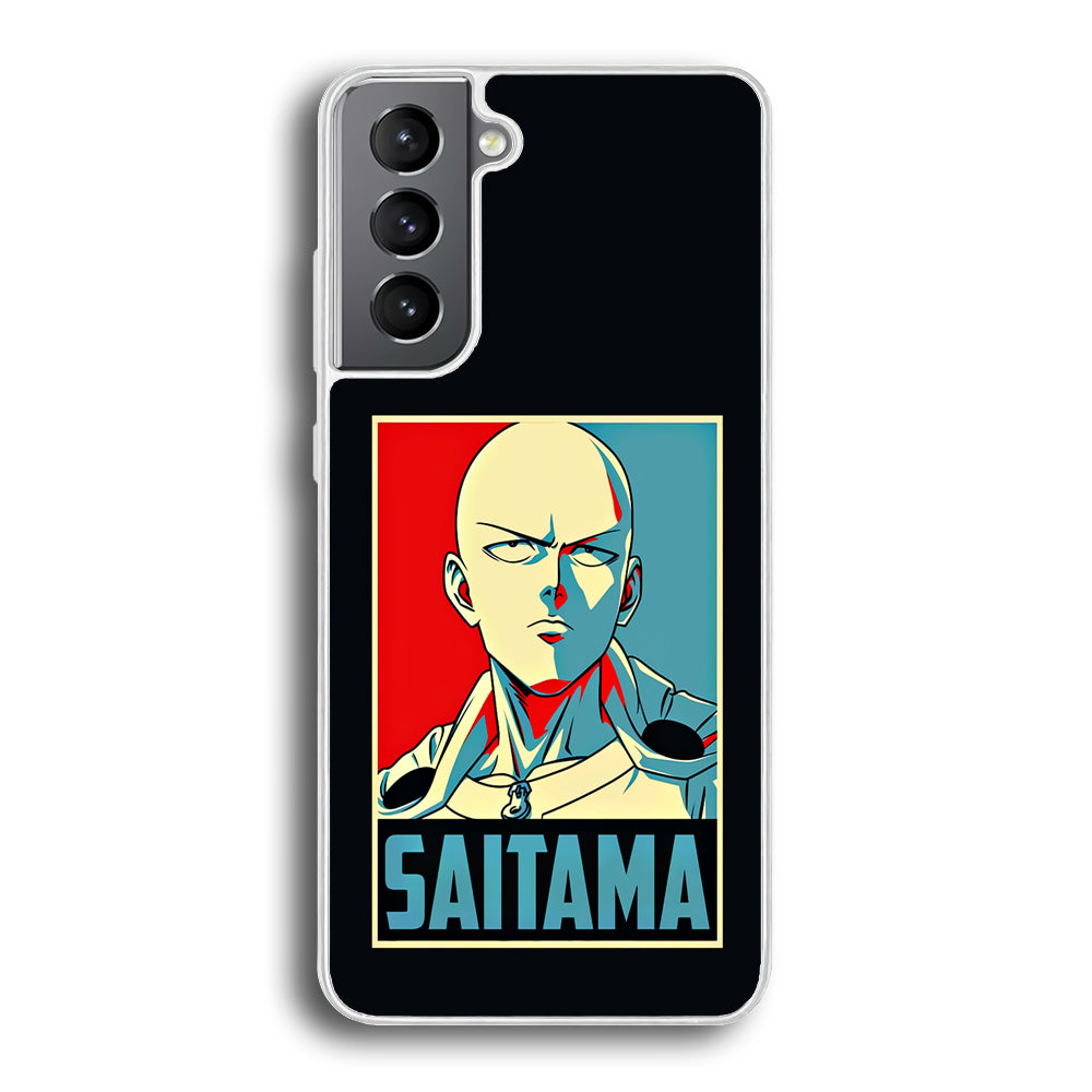 One Punch Man Saitama Poster Samsung Galaxy S23 Case-Phone Case-Rubber White (2D Case)-Altracase