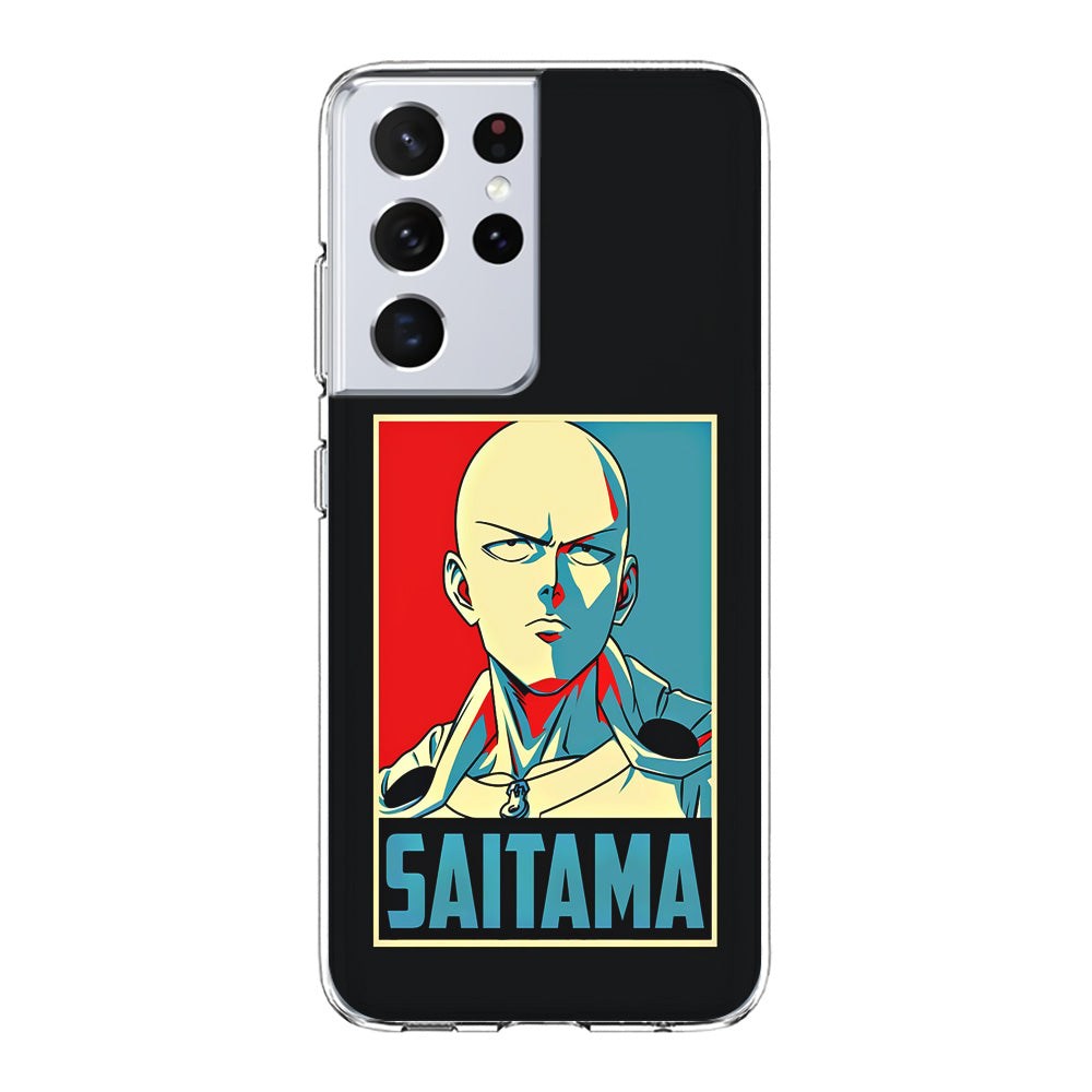 One Punch Man Saitama Poster Samsung Galaxy S21 Ultra Case-Phone Case-Clear Soft Case-Altracase