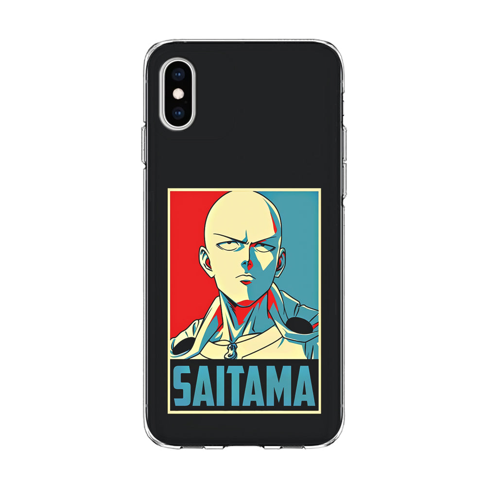 One Punch Man Saitama Poster iPhone Xs Case-Phone Case-Clear Soft Case-Altracase