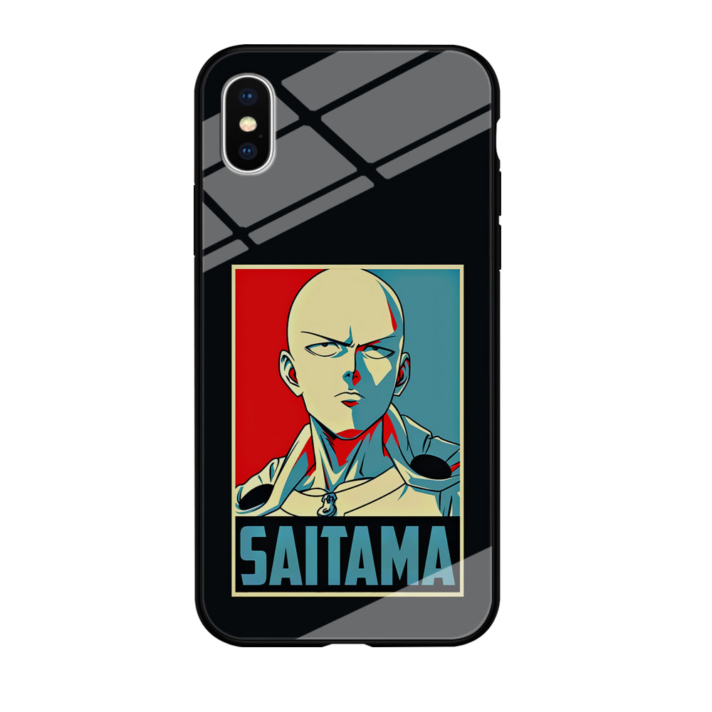 One Punch Man Saitama Poster iPhone Xs Max Case-Phone Case-Tempered Glass Case-Altracase
