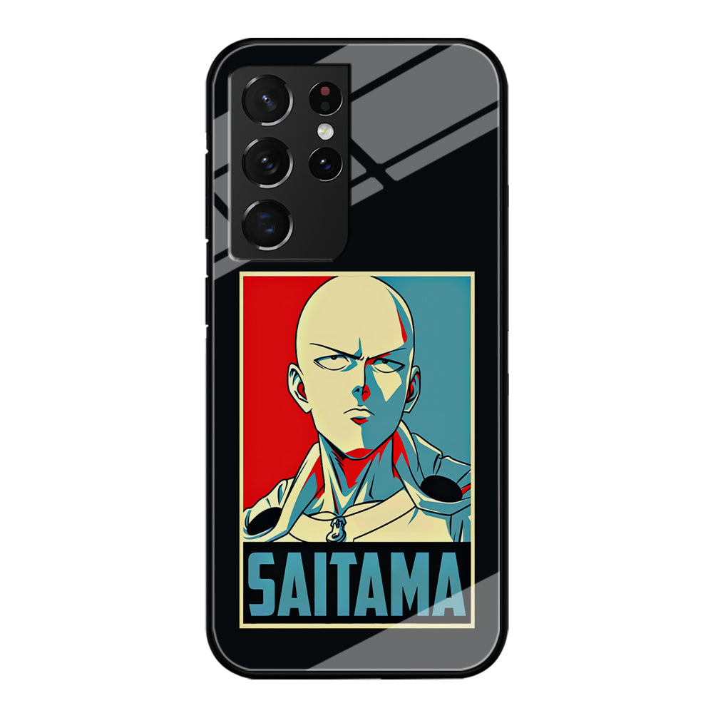 One Punch Man Saitama Poster Samsung Galaxy S23 Ultra Case-Phone Case-Tempered Glass Case-Altracase