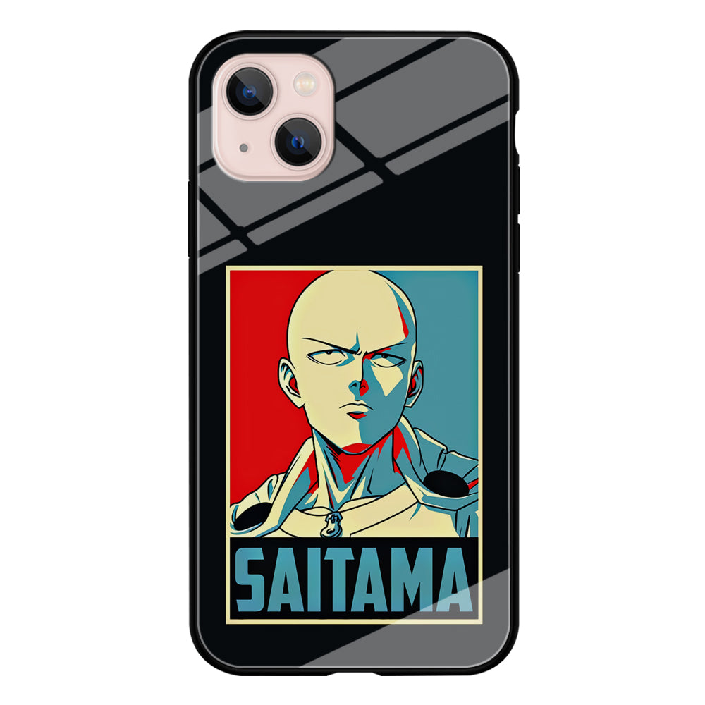 One Punch Man Saitama Poster iPhone 15 Plus Case-Phone Case-Tempered Glass Case-Altracase