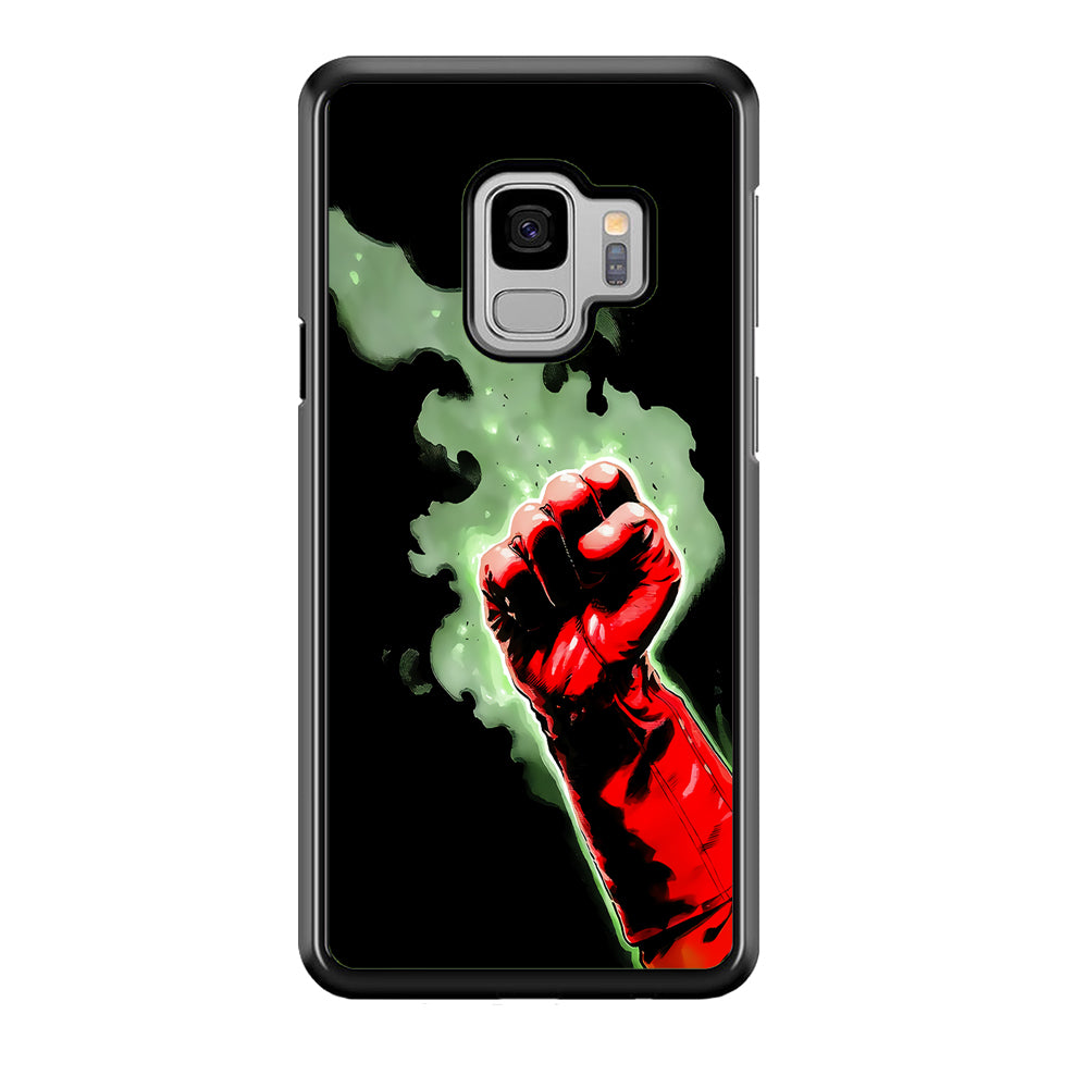 One Punch Man Saitama Punch Samsung Galaxy S9 Case-Phone Case-Rubber Black (2D Case)-Altracase