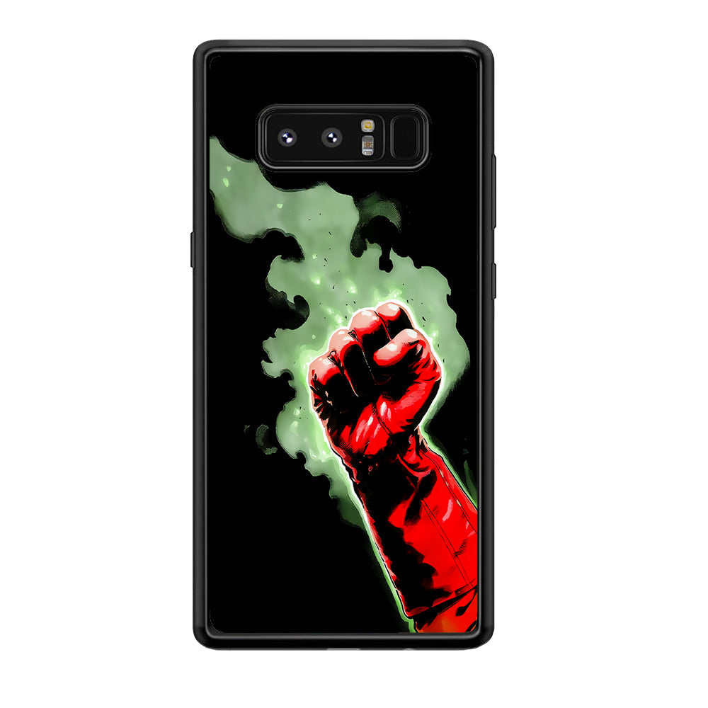 One Punch Man Saitama Punch Samsung Galaxy Note 8 Case-Phone Case-Rubber Black (2D Case)-Altracase