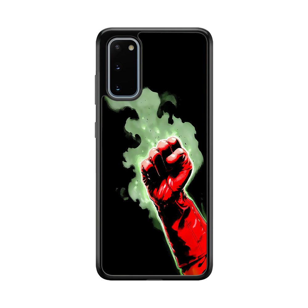 One Punch Man Saitama Punch Samsung Galaxy S20 Case-Phone Case-Rubber Black (2D Case)-Altracase