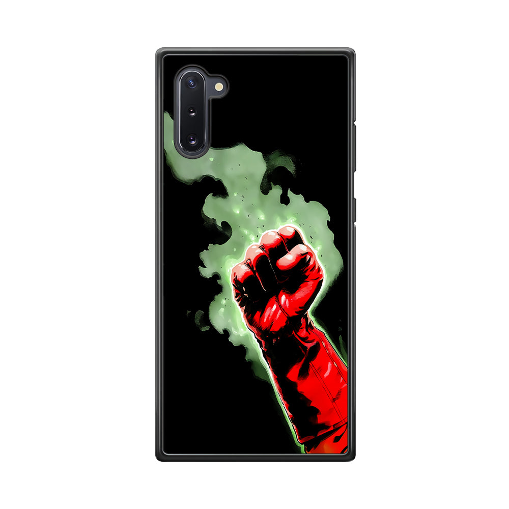 One Punch Man Saitama Punch Samsung Galaxy Note 10 Case-Phone Case-Rubber Black (2D Case)-Altracase