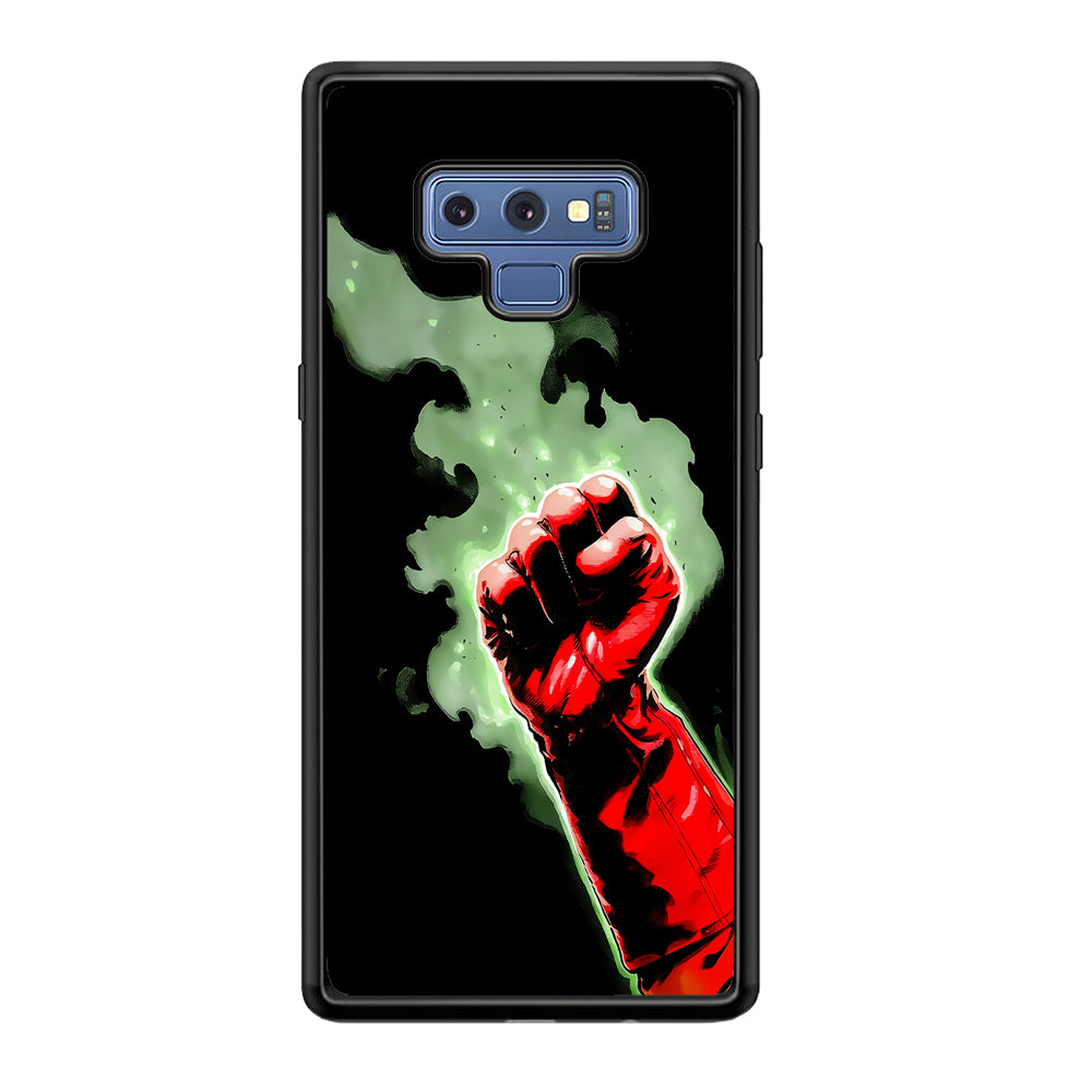 One Punch Man Saitama Punch Samsung Galaxy Note 9 Case-Phone Case-Rubber Black (2D Case)-Altracase