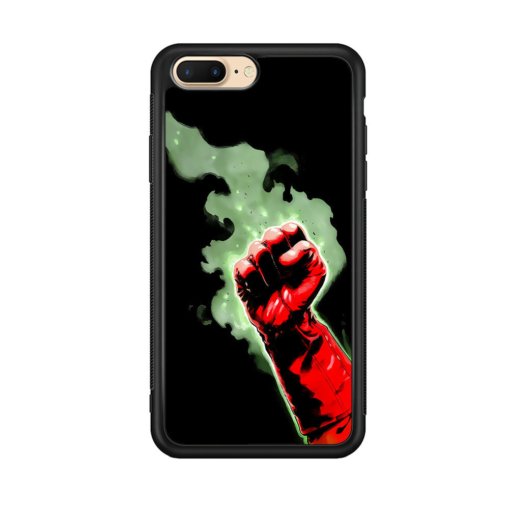 One Punch Man Saitama Punch iPhone 8 Plus Case-Phone Case-Rubber Black (2D Case)-Altracase