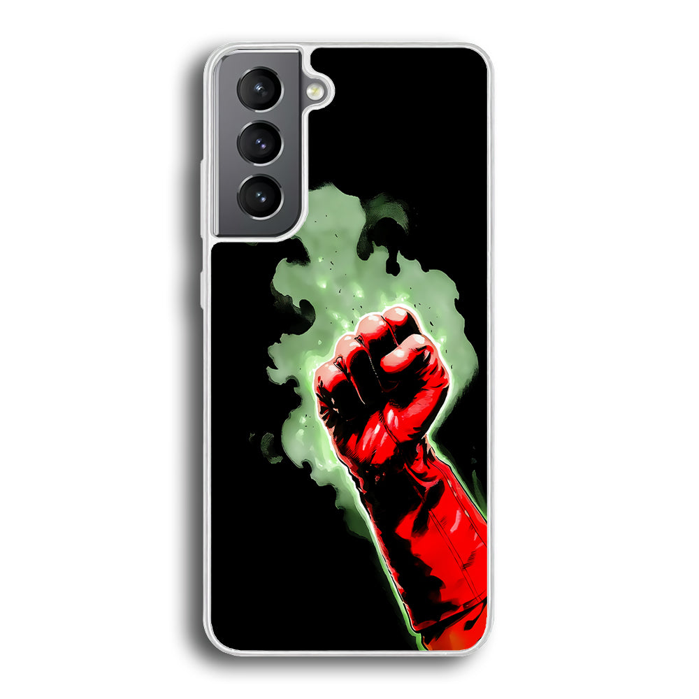 One Punch Man Saitama Punch Samsung Galaxy S23 Case-Phone Case-Rubber White (2D Case)-Altracase