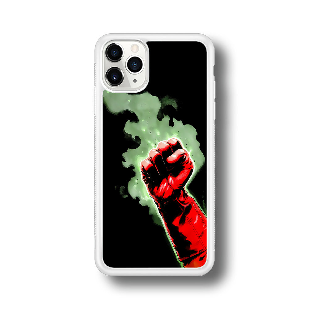 One Punch Man Saitama Punch hone 11 Pro Max Case-Phone Case-Rubber White (2D Case)-Altracase