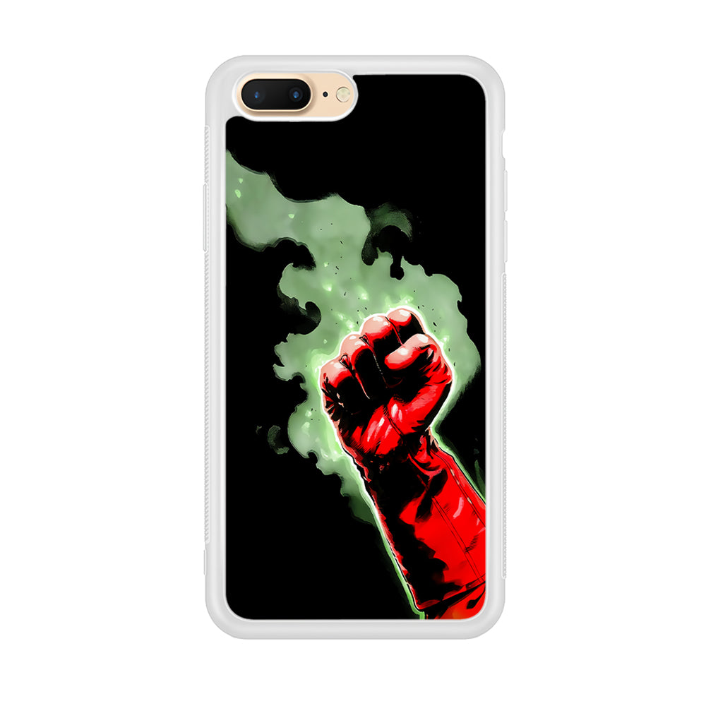 One Punch Man Saitama Punch iPhone 8 Plus Case-Phone Case-Rubber White (2D Case)-Altracase