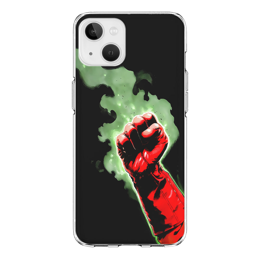One Punch Man Saitama Punch iPhone 13 Mini Case-Phone Case-Clear Soft Case-Altracase