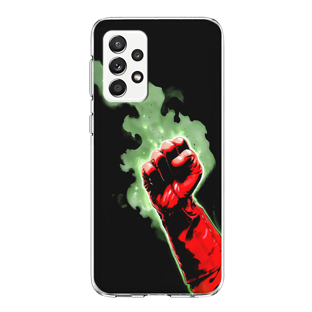 One Punch Man Saitama Punch Samsung Galaxy A72 Case-Phone Case-Clear Soft Case-Altracase