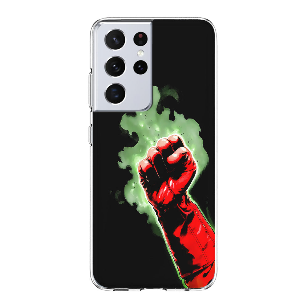 One Punch Man Saitama Punch Samsung Galaxy S21 Ultra Case-Phone Case-Clear Soft Case-Altracase