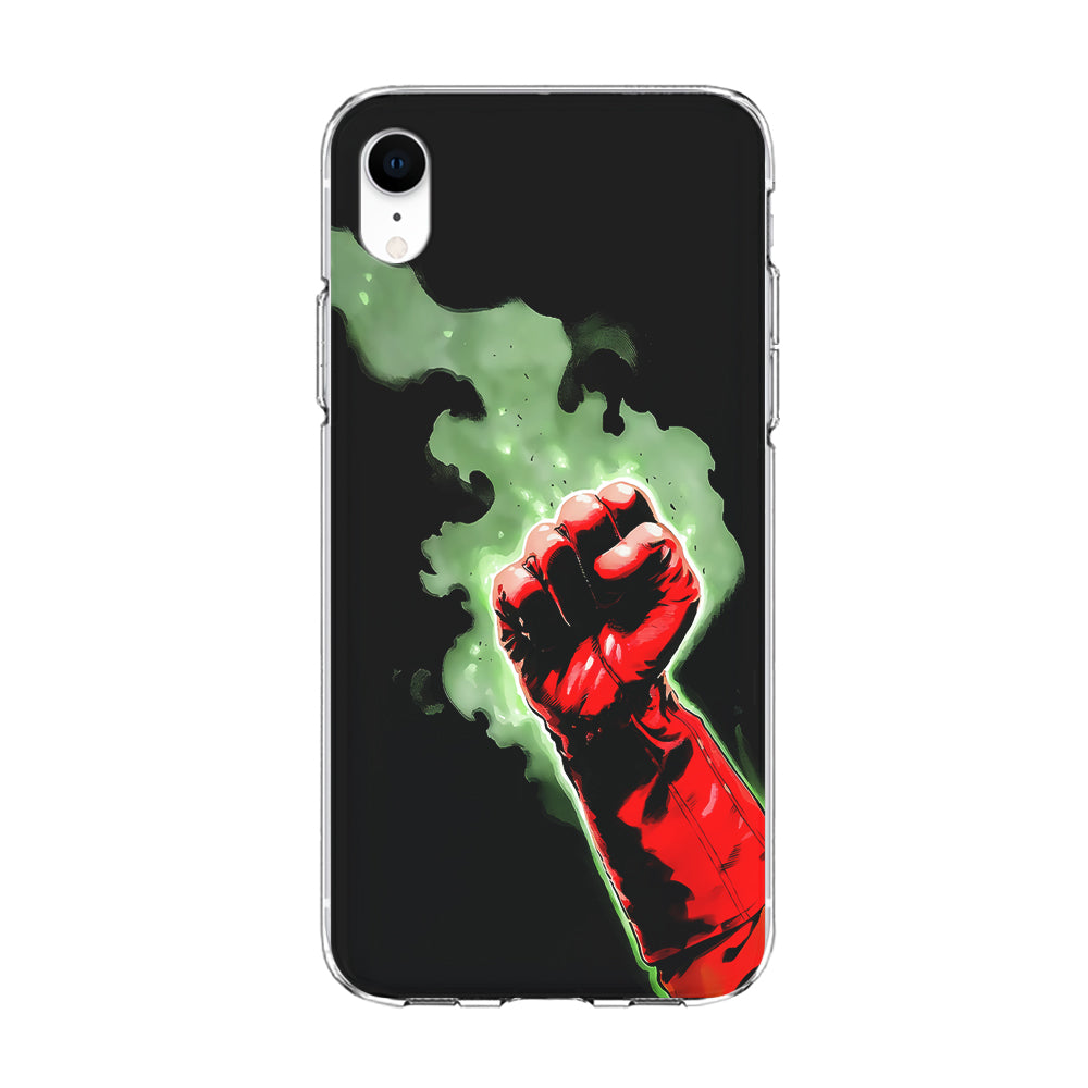 One Punch Man Saitama Punch iPhone XR Case-Phone Case-Clear Soft Case-Altracase