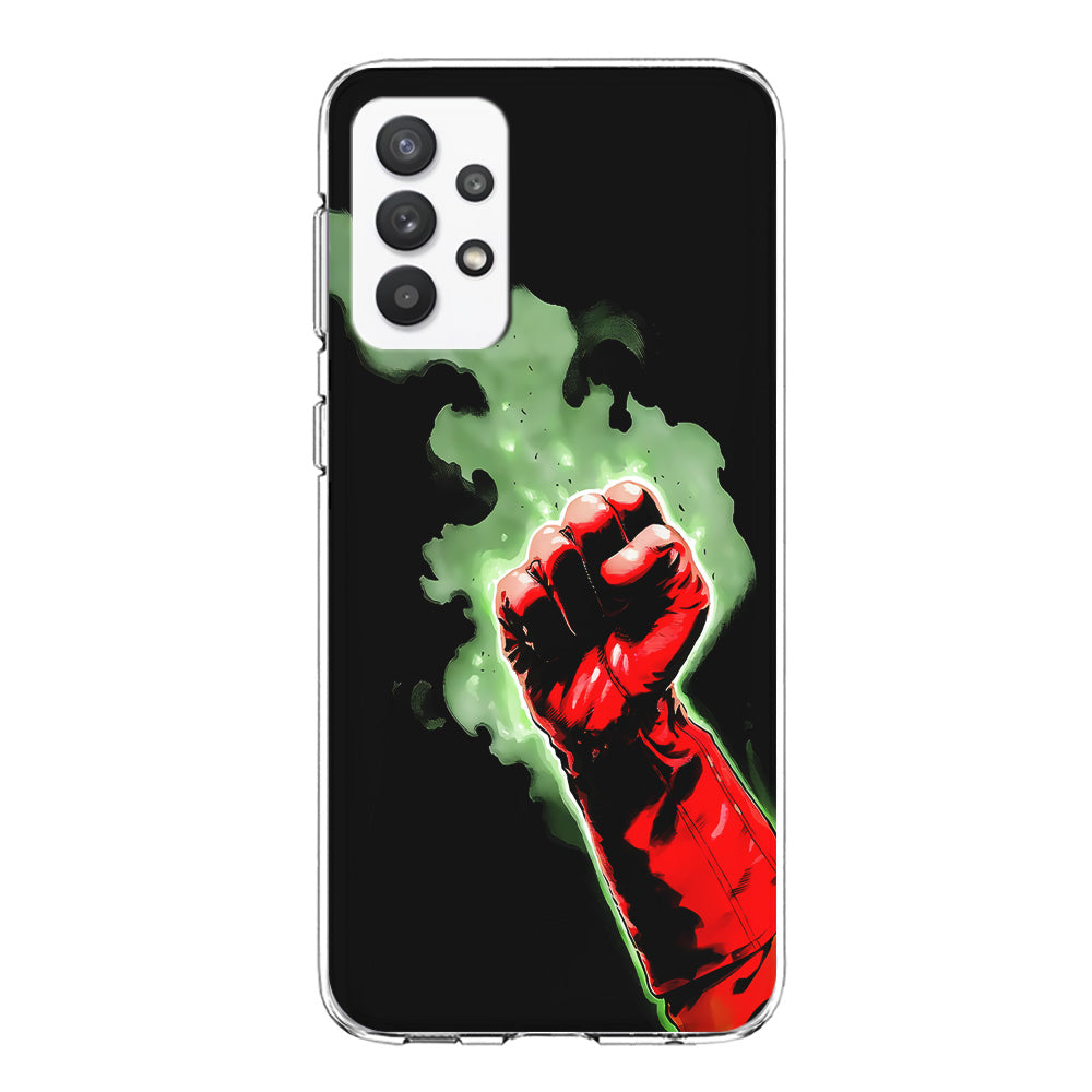 One Punch Man Saitama Punch Samsung Galaxy A32 Case-Phone Case-Clear Soft Case-Altracase