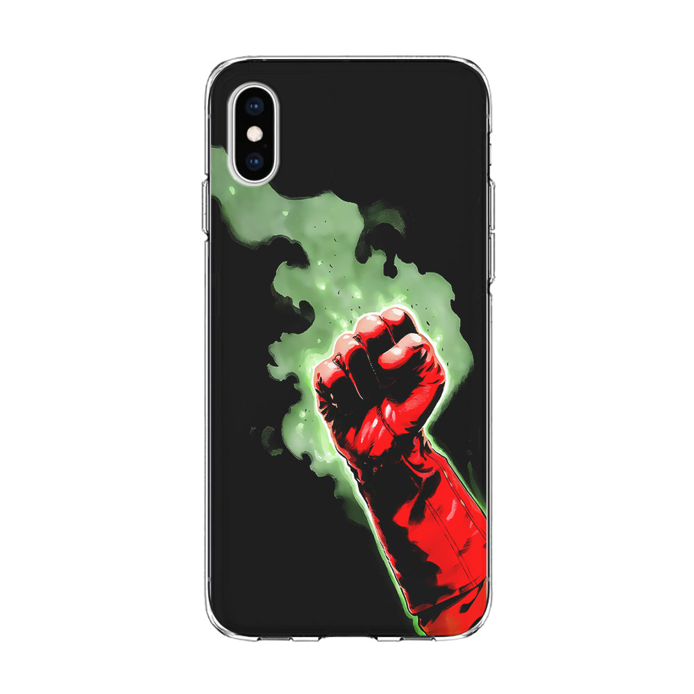 One Punch Man Saitama Punch iPhone Xs Case-Phone Case-Clear Soft Case-Altracase