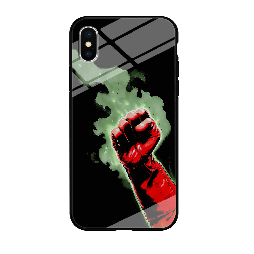 One Punch Man Saitama Punch iPhone Xs Case-Phone Case-Tempered Glass Case-Altracase