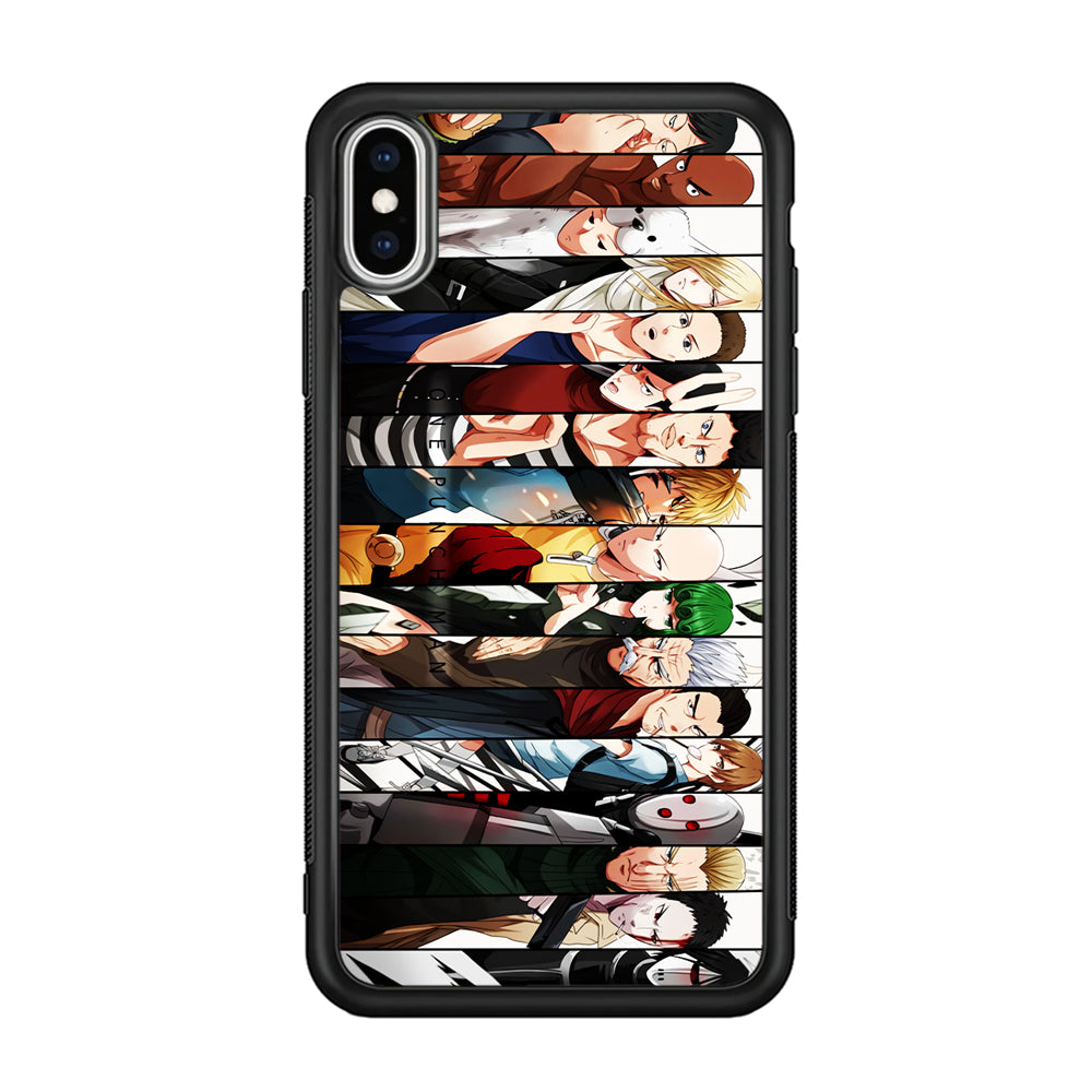 One Punch Man Saitama S-Class iPhone Xs Case-Phone Case-Rubber Black (2D Case)-Altracase