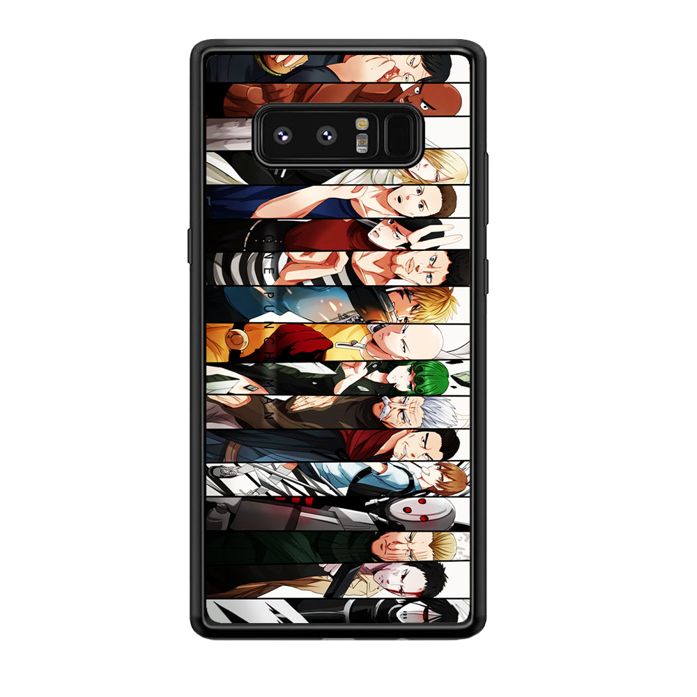 One Punch Man Saitama S-Class Samsung Galaxy Note 8 Case-Phone Case-Rubber Black (2D Case)-Altracase