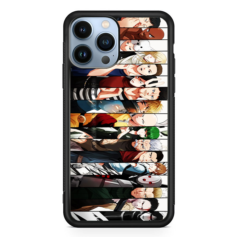 One Punch Man Saitama S-Class iPhone 15 Pro Max Case-Phone Case-Rubber Black (2D Case)-Altracase