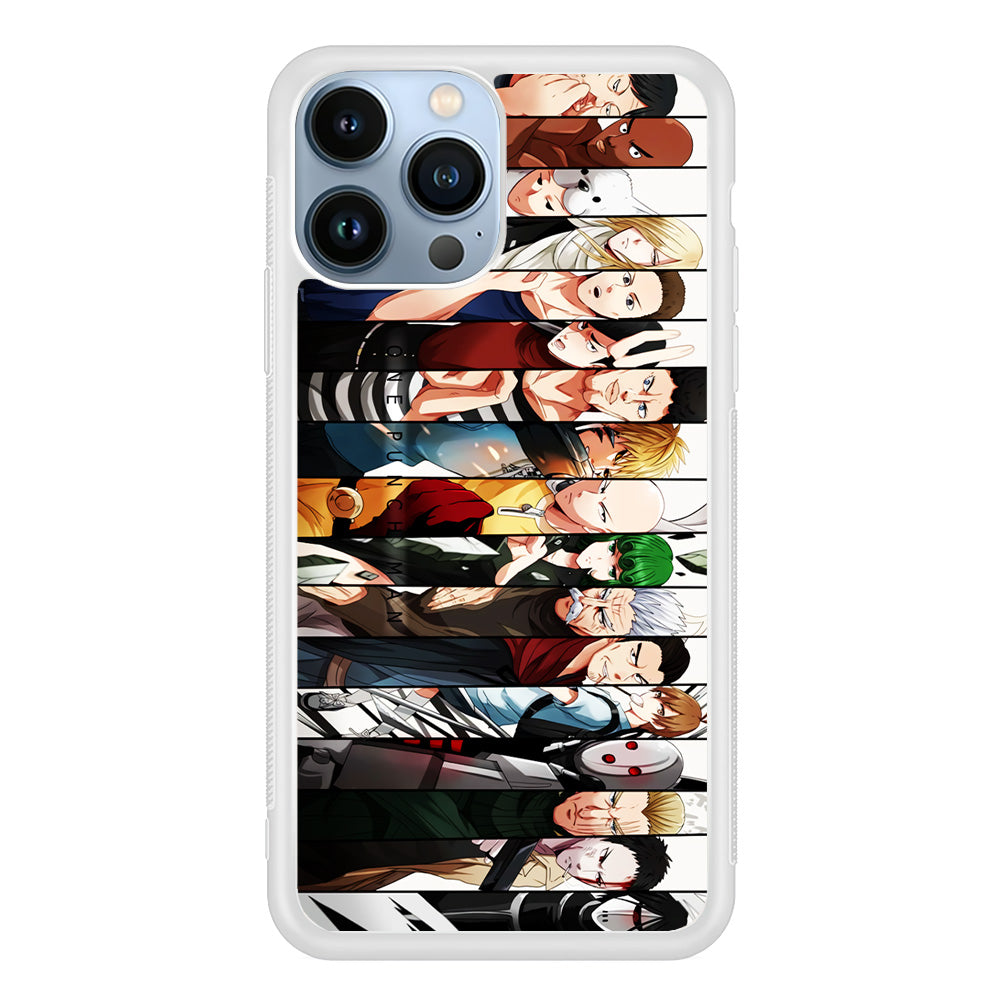 One Punch Man Saitama S-Class iPhone 15 Pro Max Case-Phone Case-Rubber White (2D Case)-Altracase