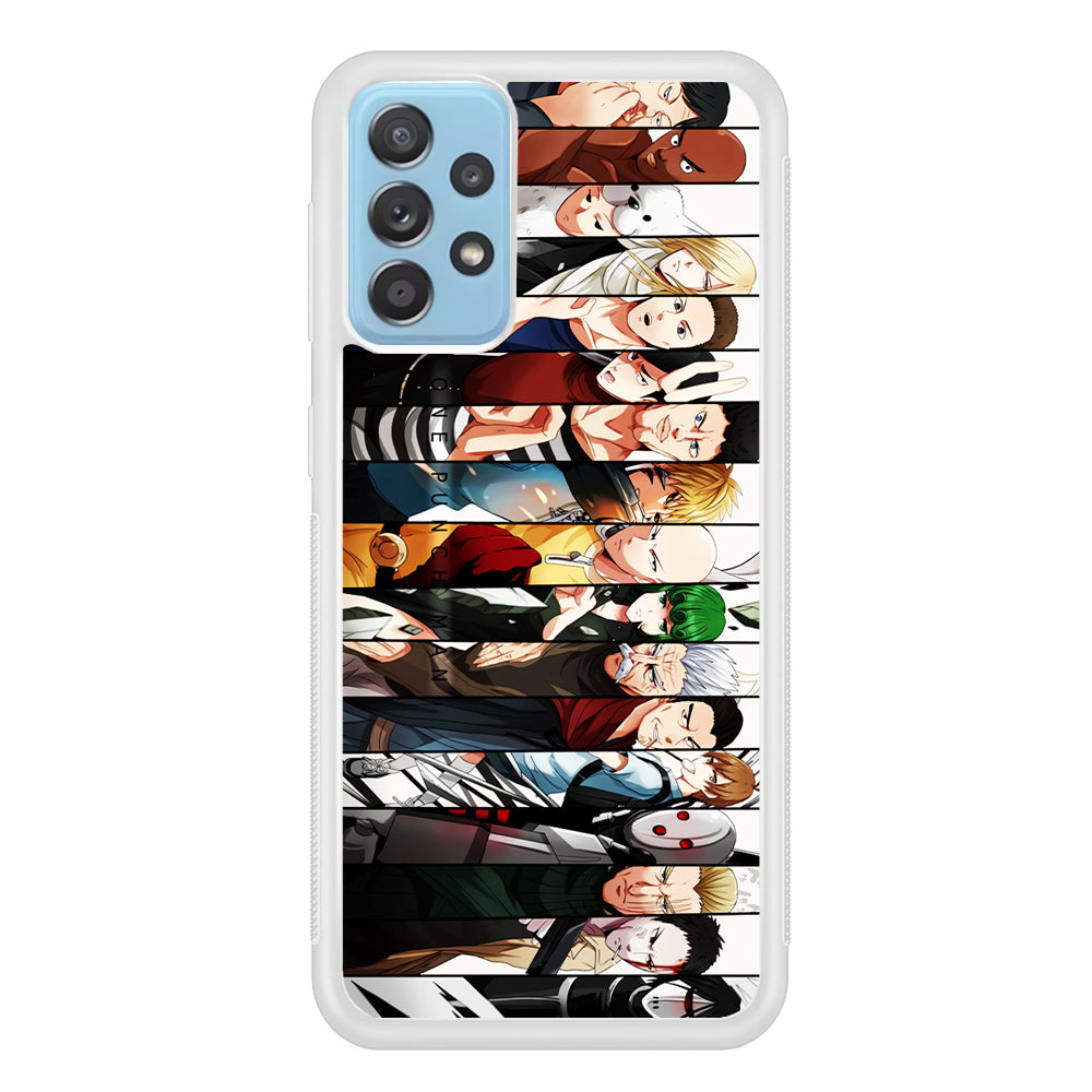 One Punch Man Saitama S-Class Samsung Galaxy A72 Case-Phone Case-Rubber White (2D Case)-Altracase