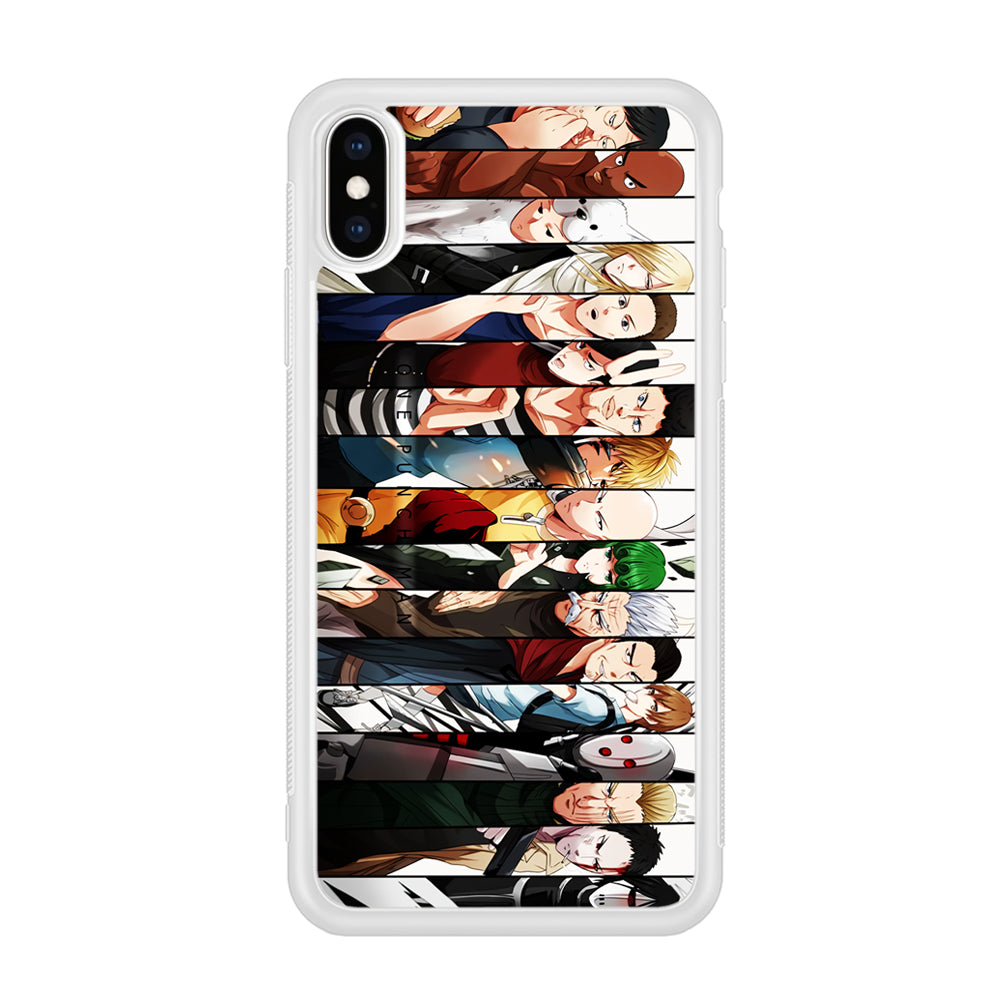 One Punch Man Saitama S-Class iPhone Xs Case-Phone Case-Rubber White (2D Case)-Altracase