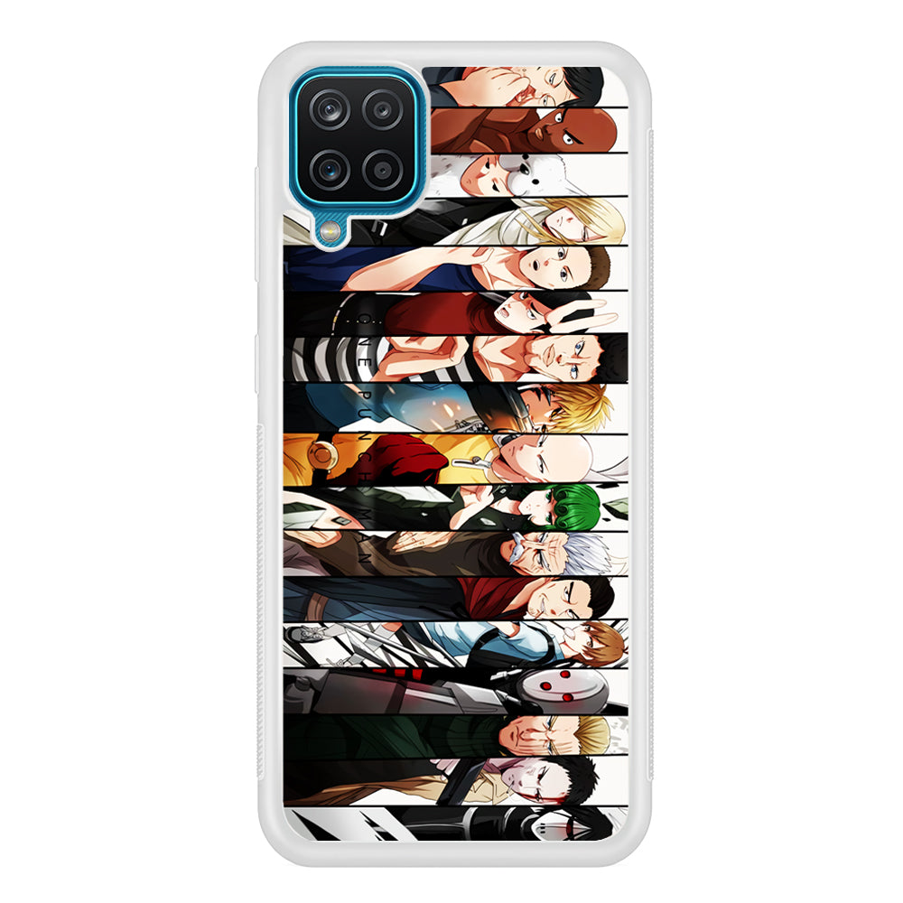 One Punch Man Saitama S-Class Samsung Galaxy A12 Case-Phone Case-Rubber White (2D Case)-Altracase