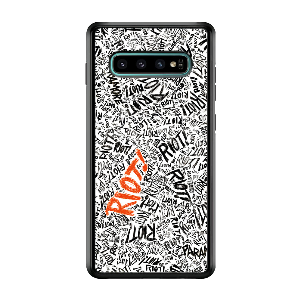 Paramore Riot Abstract Samsung Galaxy S10 Case-Phone Case-Rubber Black (2D Case)-Altracase
