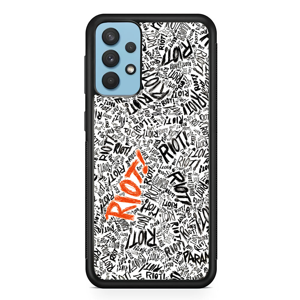 Paramore Riot Abstract Samsung Galaxy A32 Case-Phone Case-Rubber Black (2D Case)-Altracase