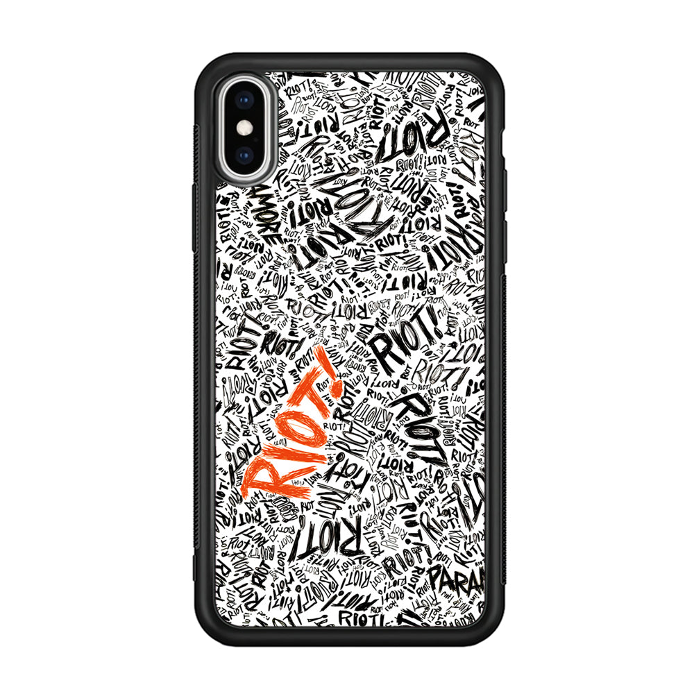 Paramore Riot Abstract iPhone Xs Case-Phone Case-Rubber Black (2D Case)-Altracase