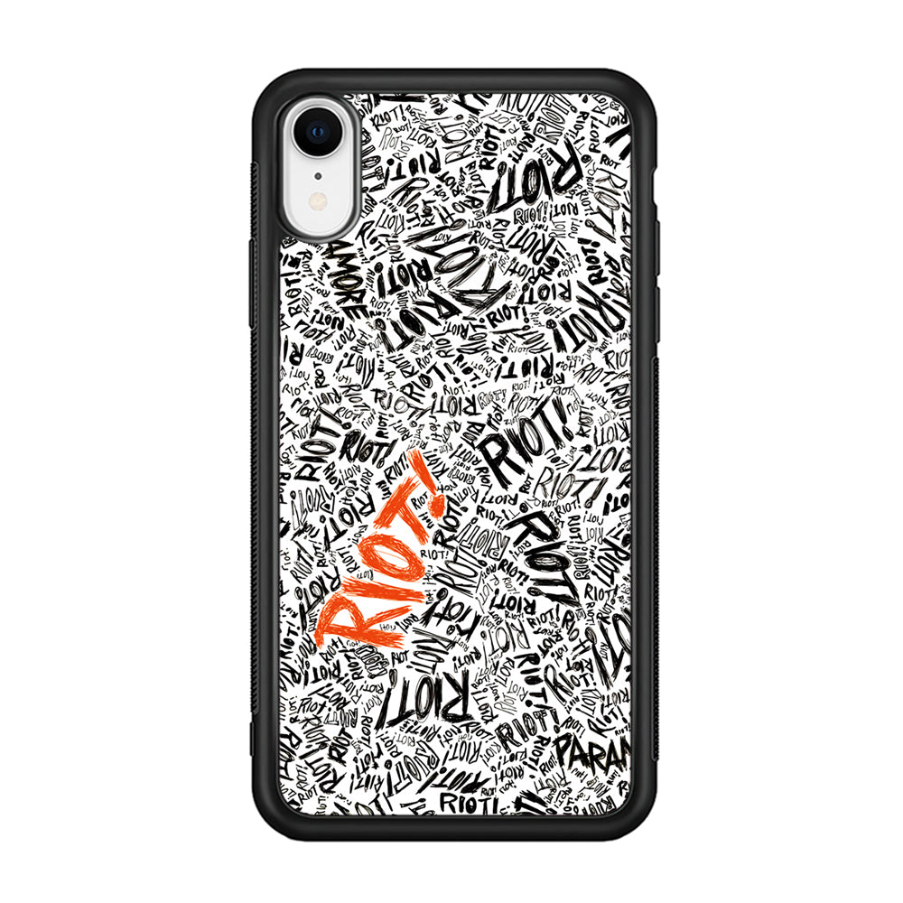 Paramore Riot Abstract iPhone XR Case-Phone Case-Rubber Black (2D Case)-Altracase