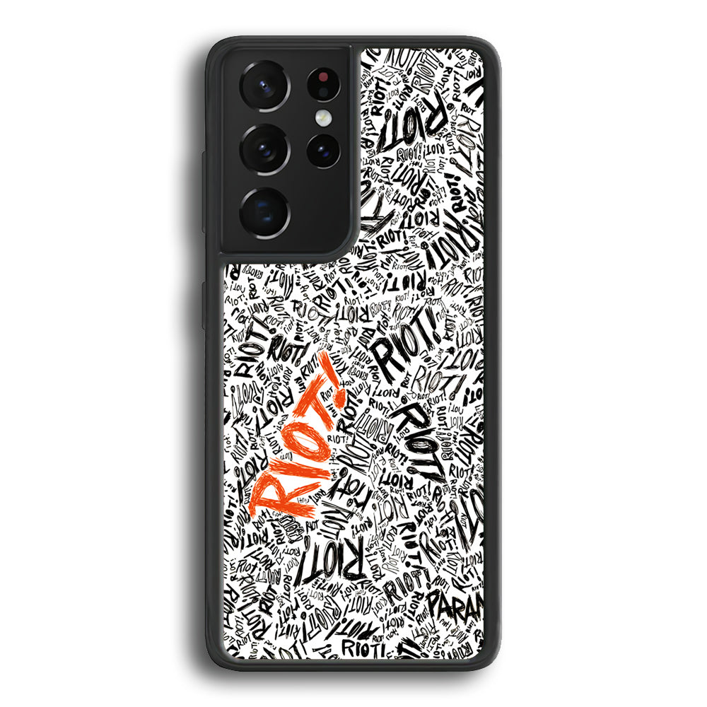 Paramore Riot Abstract Samsung Galaxy S21 Ultra Case-Phone Case-Rubber Black (2D Case)-Altracase