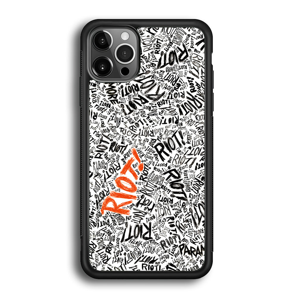 Paramore Riot Abstract iPhone 12 Pro Max Case-Phone Case-Rubber Black (2D Case)-Altracase