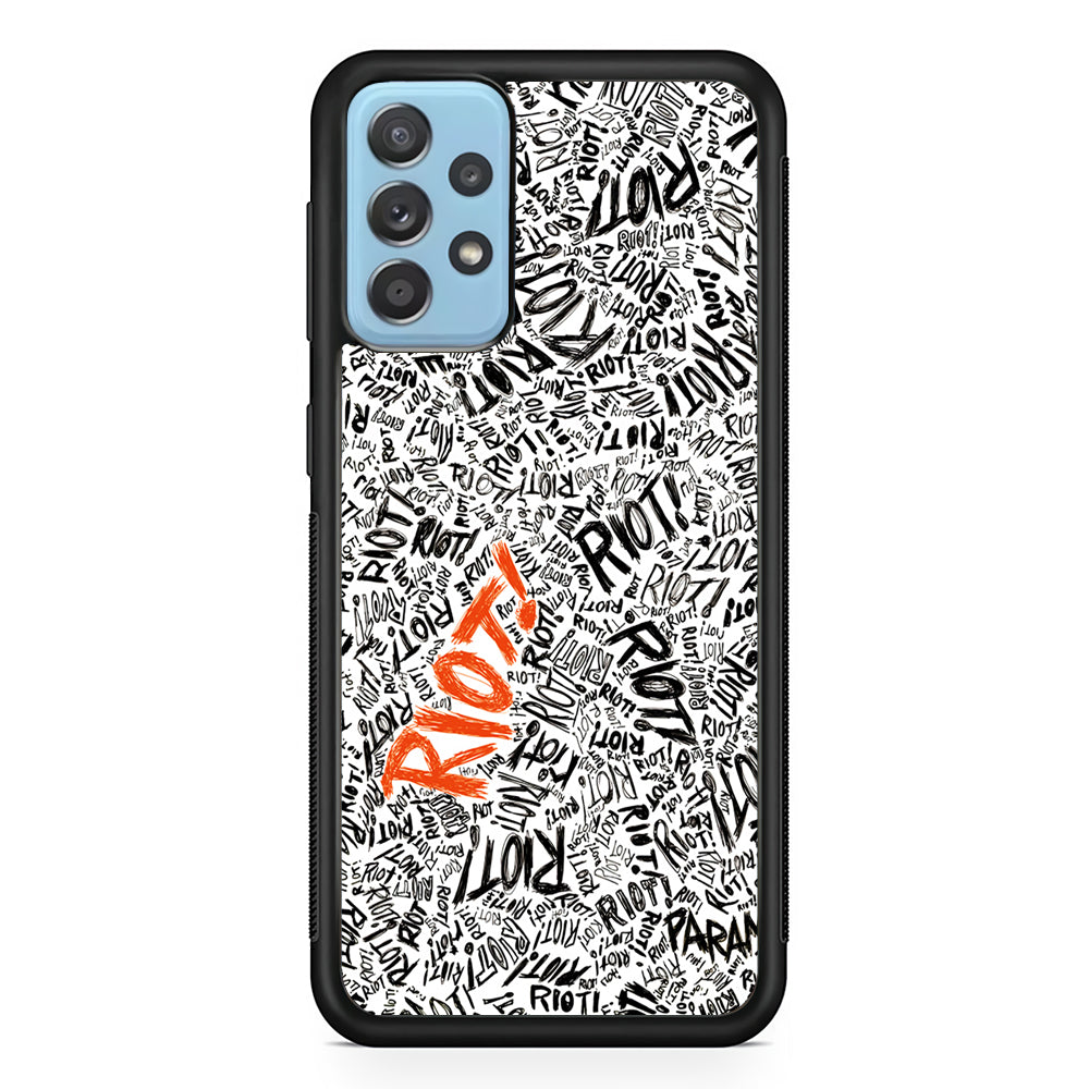 Paramore Riot Abstract Samsung Galaxy A52 Case-Phone Case-Rubber Black (2D Case)-Altracase