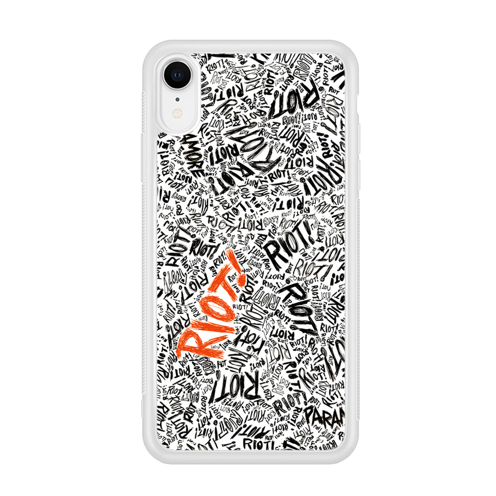 Paramore Riot Abstract iPhone XR Case-Phone Case-Rubber White (2D Case)-Altracase