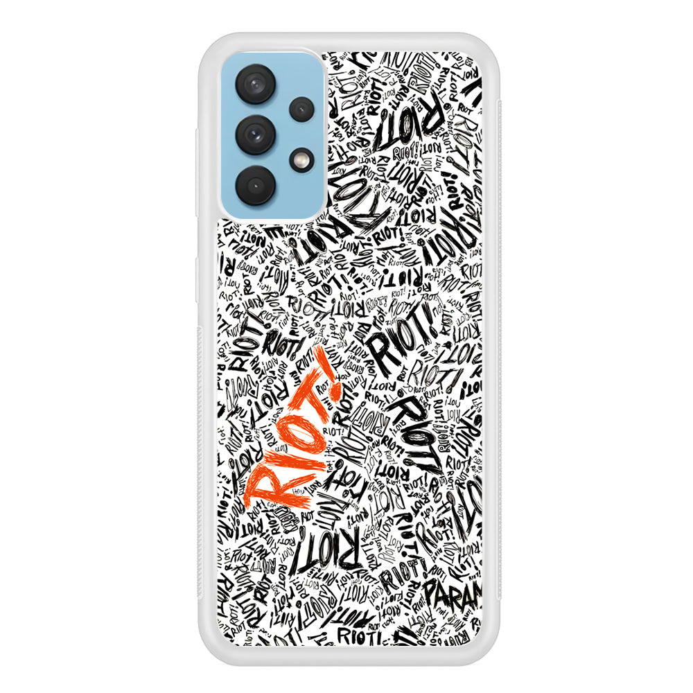 Paramore Riot Abstract Samsung Galaxy A32 Case-Phone Case-Rubber White (2D Case)-Altracase