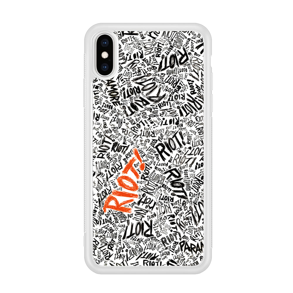 Paramore Riot Abstract iPhone Xs Case-Phone Case-Rubber White (2D Case)-Altracase