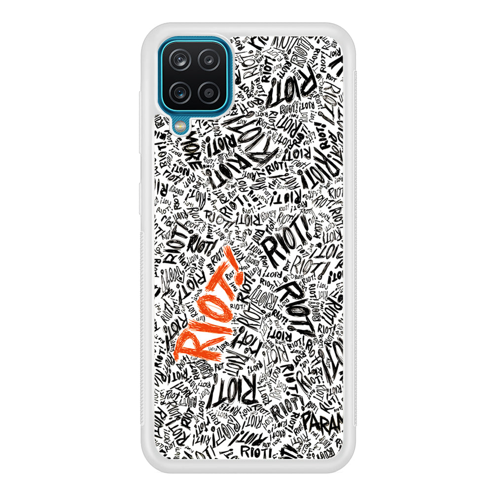 Paramore Riot Abstract Samsung Galaxy A12 Case-Phone Case-Rubber White (2D Case)-Altracase