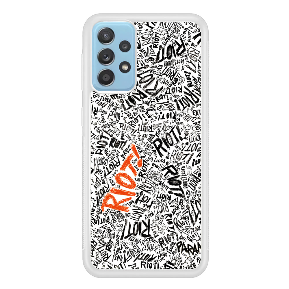 Paramore Riot Abstract Samsung Galaxy A52 Case-Phone Case-Rubber White (2D Case)-Altracase