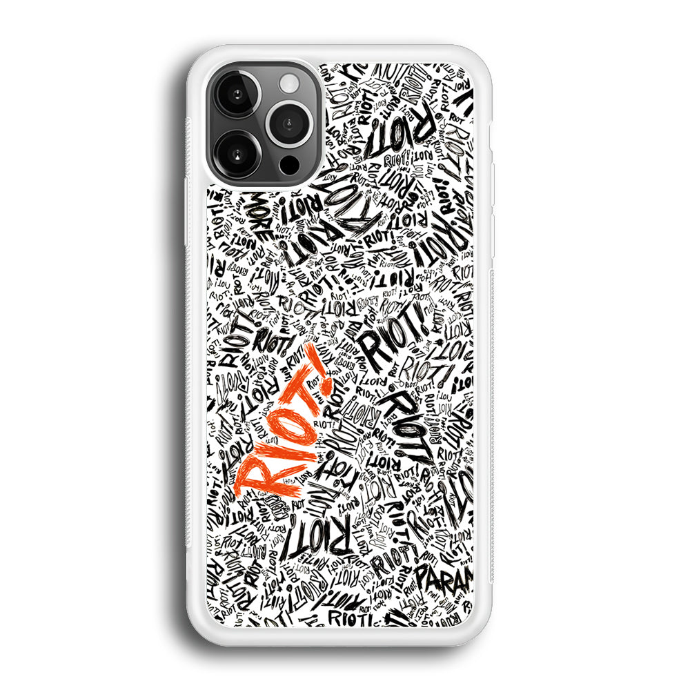 Paramore Riot Abstract iPhone 12 Pro Max Case-Phone Case-Rubber White (2D Case)-Altracase