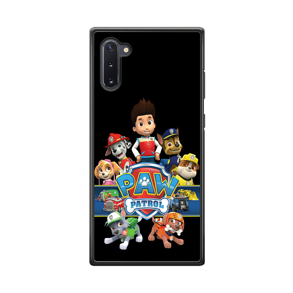 Paw Patrol Black Samsung Galaxy Note 10 Case-Phone Case-Rubber Black (2D Case)-Altracase